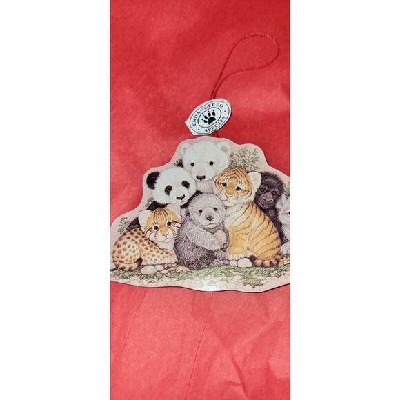 Vintage The Fraser Collection Endangered Species Wood Plastic Christmas Ornament - Picture 2 of 5